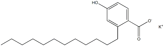 2-Dodecyl-4-hydroxybenzoic acid potassium salt Struktur