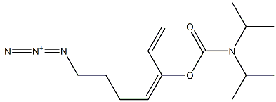 N,N-Diisopropylcarbamic acid (3E)-7-azido-1,3-heptadien-3-yl ester Struktur