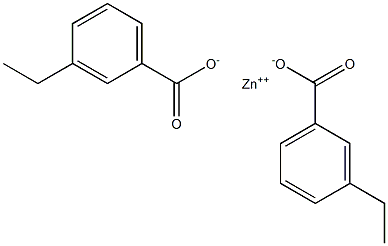 Bis(3-ethylbenzoic acid)zinc salt Struktur