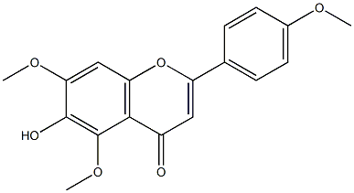 4',5,7-Trimethoxy-6-hydroxyflavone Struktur