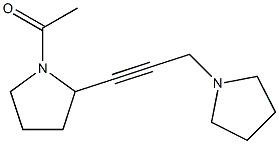 1-[2-[3-(Pyrrolidin-1-yl)-1-propynyl]pyrrolidin-1-yl]ethan-1-one Struktur