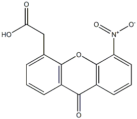 5-Nitro-9-oxo-9H-xanthene-4-acetic acid Struktur