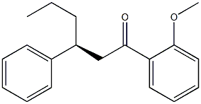 [S,(-)]-1-(2-Methoxyphenyl)-3-phenyl-1-hexanone Struktur