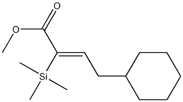 (Z)-4-Cyclohexyl-2-trimethylsilyl-2-butenoic acid methyl ester Struktur