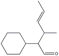 2-Cyclohexyl-3-(1-propenyl)butanal Struktur