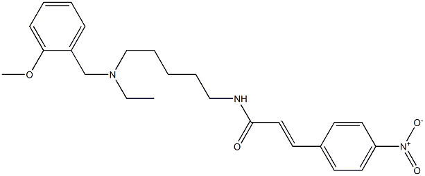 N-[5-[Ethyl(2-methoxybenzyl)amino]pentyl]-3-(4-nitrophenyl)acrylamide Struktur