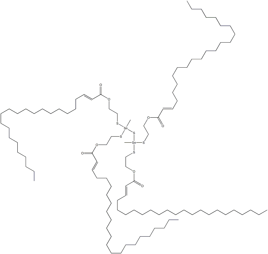 Bis[methylbis[[2-(1-docosenylcarbonyloxy)ethyl]thio]stannyl] sulfide Struktur