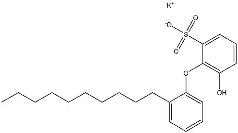 6-Hydroxy-2'-decyl[oxybisbenzene]-2-sulfonic acid potassium salt Struktur