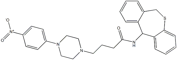 4-[4-(4-Nitrophenyl)-1-piperazinyl]-N-[(6,11-dihydrodibenzo[b,e]thiepin)-11-yl]butyramide Struktur