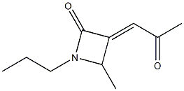 (E)-3-(2-Oxopropylidene)-4-methyl-1-(propyl)azetidin-2-one Struktur