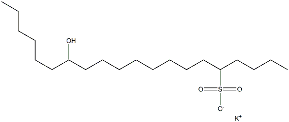 14-Hydroxyicosane-5-sulfonic acid potassium salt Struktur