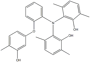 N,N-Bis(6-hydroxy-2,5-dimethylphenyl)-2-(3-hydroxy-4-methylphenoxy)benzenamine Struktur