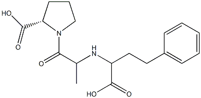 1-[2-(1-Carboxy-3-phenylpropylamino)propanoyl]-L-proline Struktur