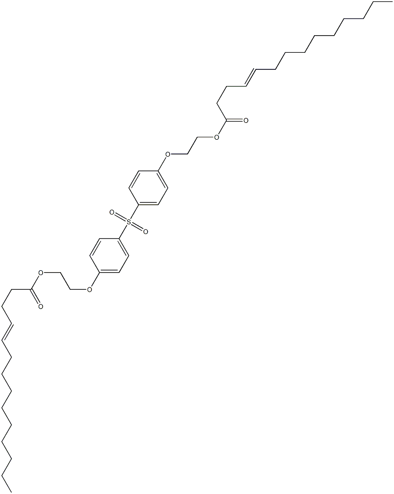 Bis[4-[2-(4-tetradecenoyloxy)ethoxy]phenyl] sulfone Struktur