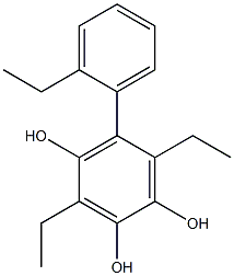 3,6-Diethyl-5-(2-ethylphenyl)benzene-1,2,4-triol Struktur