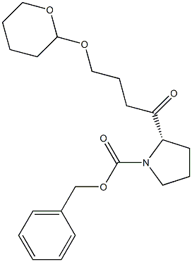 (2S)-2-[1-Oxo-4-(tetrahydro-2H-pyran-2-yloxy)butyl]pyrrolidine-1-carboxylic acid benzyl ester Struktur