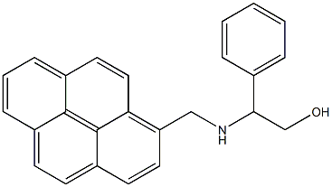 1-(2-Hydroxy-1-phenylethylaminomethyl)pyrene Struktur