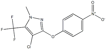 4-Chloro-1-methyl-3-(4-nitrophenoxy)-5-(trifluoromethyl)-1H-pyrazole Struktur