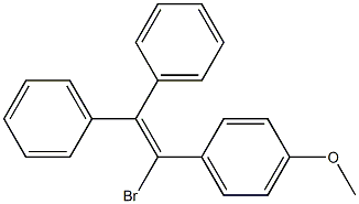 1-(1-Bromo-2,2-diphenylethenyl)-4-methoxybenzene Struktur