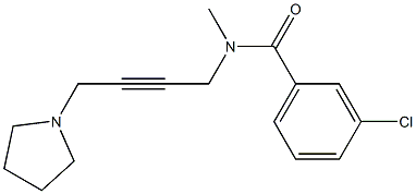 N-Methyl-3-chloro-N-[4-(1-pyrrolidinyl)-2-butynyl]benzamide Struktur