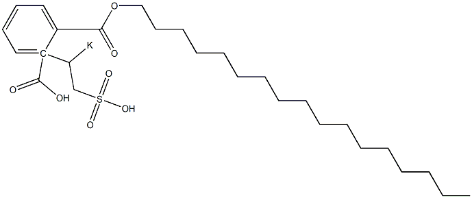 Phthalic acid 1-heptadecyl 2-(1-potassiosulfoethyl) ester Struktur