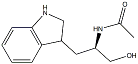 3-[(2R)-3-Hydroxy-2-(acetylamino)propyl]-2,3-dihydro-1H-indole Struktur