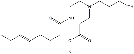 3-[N-(3-Hydroxypropyl)-N-[2-(5-octenoylamino)ethyl]amino]propionic acid potassium salt Struktur