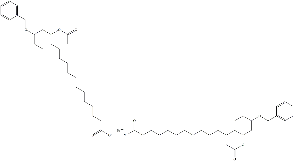 Bis(16-benzyloxy-14-acetyloxystearic acid)barium salt Struktur