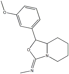 (3Z)-Hexahydro-1-(m-methoxyphenyl)-3-methyliminooxazolo[3,4-a]pyridine Struktur