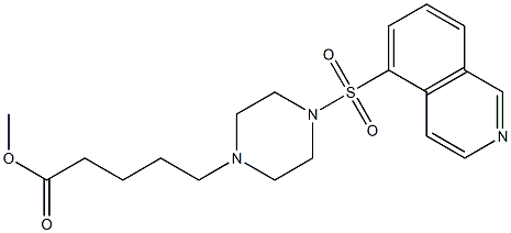 5-[4-(5-Isoquinolinylsulfonyl)-1-piperazinyl]valeric acid methyl ester Struktur