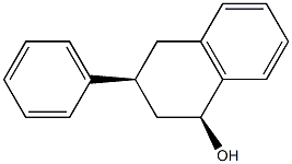 cis-1-Hydroxy-3-phenyltetralin Struktur