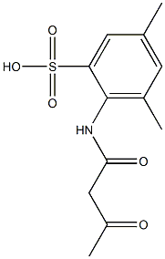 2-(Acetoacetylamino)-3,5-dimethylbenzenesulfonic acid Struktur