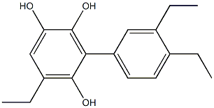 5-Ethyl-3-(3,4-diethylphenyl)benzene-1,2,4-triol Struktur