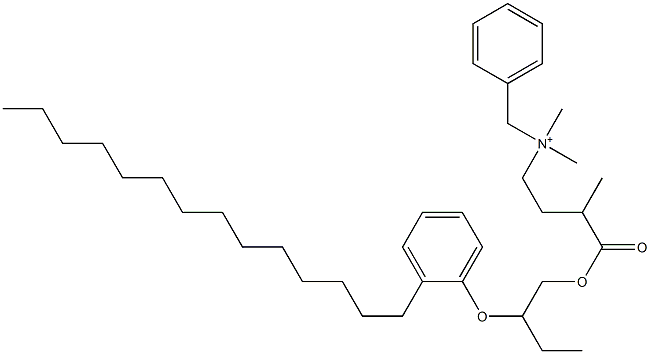 N,N-Dimethyl-N-benzyl-N-[3-[[2-(2-tetradecylphenyloxy)butyl]oxycarbonyl]butyl]aminium Struktur