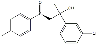 (S)-1-Methyl-1-(3-chlorophenyl)-2-(4-methylphenylsulfinyl)ethanol Struktur