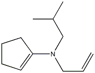 N-Allyl-N-(1-cyclopenten-1-yl)-2-methylpropan-1-amine Struktur