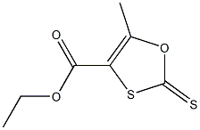 2-Thioxo-5-methyl-1,3-oxathiole-4-carboxylic acid ethyl ester Struktur