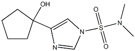 4-(1-Hydroxycyclopentyl)-N,N-dimethyl-1H-imidazole-1-sulfonamide Struktur