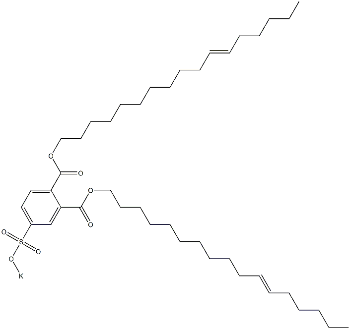 4-(Potassiosulfo)phthalic acid di(11-heptadecenyl) ester Struktur