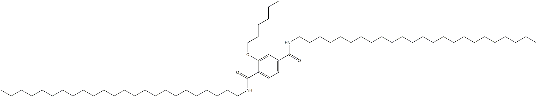 2-(Hexyloxy)-N,N'-ditetracosylterephthalamide Struktur