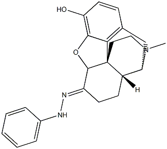 17-Methyl-6-(2-phenylhydrazono)-4,5-epoxymorphinan-3-ol Struktur