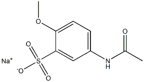 5-Acetylamino-2-methoxybenzenesulfonic acid sodium salt Struktur