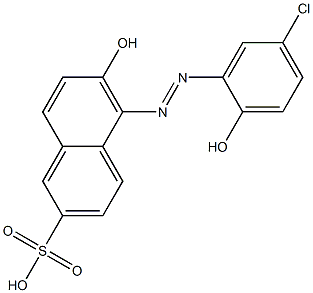 5-[(5-Chloro-2-hydroxyphenyl)azo]-6-hydroxy-2-naphthalenesulfonic acid Struktur