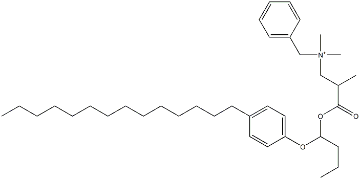 N,N-Dimethyl-N-benzyl-N-[2-[[1-(4-tetradecylphenyloxy)butyl]oxycarbonyl]propyl]aminium Struktur