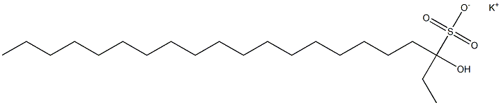 3-Hydroxyhenicosane-3-sulfonic acid potassium salt Struktur