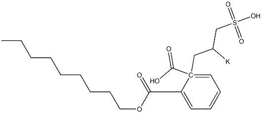 Phthalic acid 1-nonyl 2-(2-potassiosulfopropyl) ester Struktur