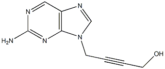 9-(4-Hydroxy-2-butynyl)-9H-purin-2-amine Struktur