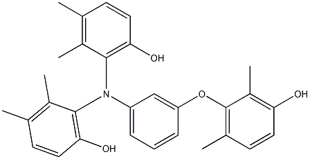 N,N-Bis(6-hydroxy-2,3-dimethylphenyl)-3-(3-hydroxy-2,6-dimethylphenoxy)benzenamine Struktur