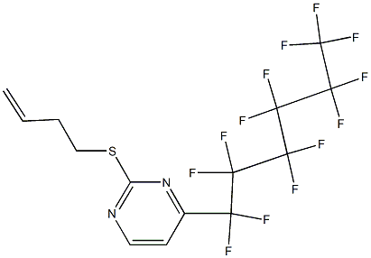 4-(Tridecafluorohexyl)-2-(3-butenylthio)pyrimidine Struktur