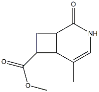 5-Methyl-2-oxo-3-azabicyclo[4.2.0]oct-4-ene-7-carboxylic acid methyl ester Struktur